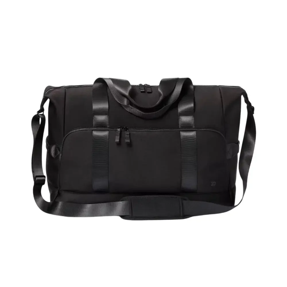 All In Motion Neoprene Weekender Bag Black 35L Travel Gym Carry On Tote